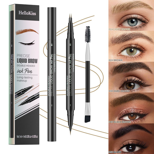 🔥Last Day Buy 1 Free 1🏆2-in-1 Dual-Ended Curved Eyebrow Pen  (Free Shipping)