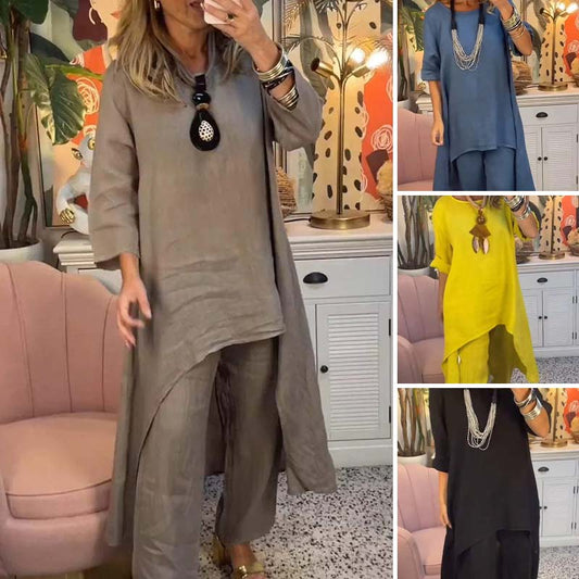 ⏳Limited time 50% OFF⏳🔥Summer Women's Irregular Top & Pants 2-Piece Set