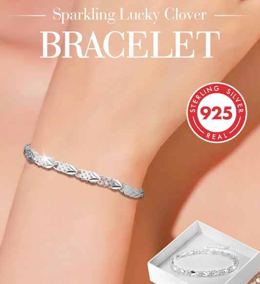 💥Buy 2 Get 1 Free✨Elegant Sparkling Lucky Clover Bracelet🍀