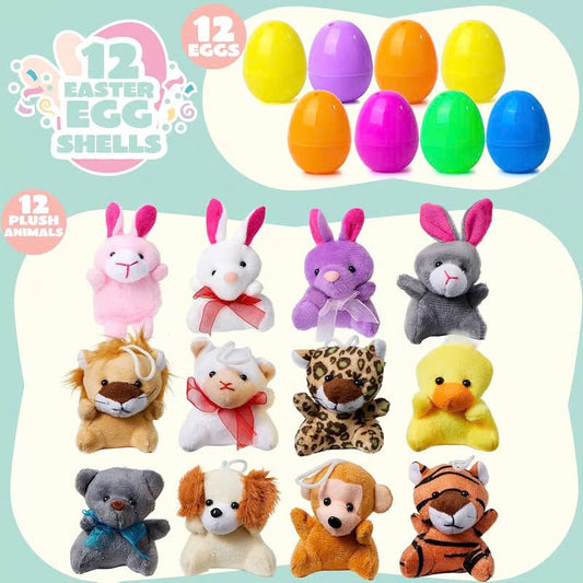 🎁Easter Hot Sale 50% OFF🎁Prefilled Easter Eggs with Stuffed Animals Toys