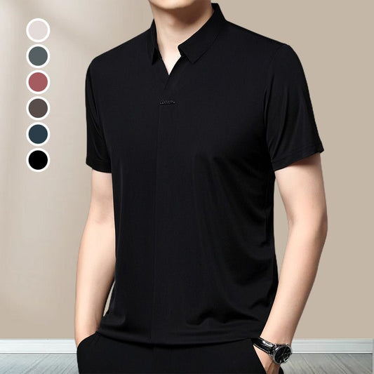 🎁Hot Sale 49% OFF⏳High Quality Men’s Casual Lapel Breathable Wrinkle-free T-shirt