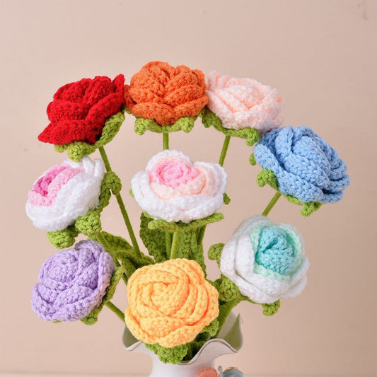 🔥NEW HOT SALE 49% OFF 🌹Handmade Crochet Roses & Tulips Flowers🌹