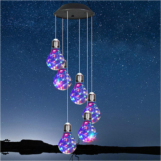 🌠2025 New Design 50% OFF💡Outdoor Colorful LED Solar-Powered Light Bulb Wind Chimes