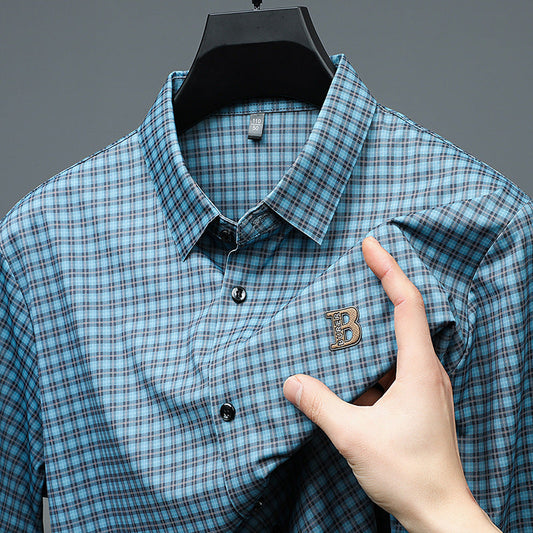 🌈2025 New-👍Men's Casual Plaid Short Sleeve Shirt