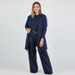 💞Hot Sale💞Elegant 3-piece Set Including Long Cardigan, Top and Pants
