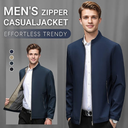 ✨Fall New Arrivals✨Men's Standing Collar Zipper Casual Jacket