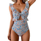 🏖️Summer Hot Sale 50% OFF🌊 Aqua Eve Women’s Tummy-Control One-Piece Swimsuit💃Flattering V-Neck🩱Ruched Slimming Design🌸Elegant Ruffle & Chic Cut-Out 💕