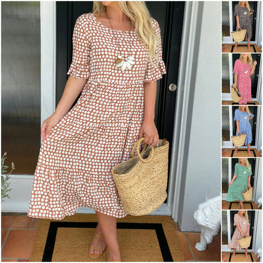 🔥Hot Sale 50% OFF!!💕Women's Polka Dot Midi Dress