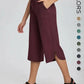 👖 Women's High Waisted Wide Leg Yoga Capris with Pockets –   Loose Comfy for Hiking, Gym, Travel & Outdoor Workout ☀️