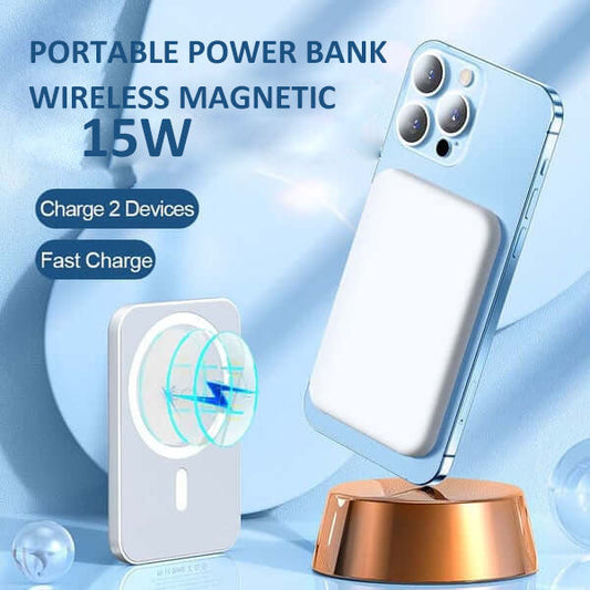 🔥Hot Sale 45% off🔥15W Fast Charge Portable Wireless Magnetic Power Bank