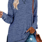 Women's Fall Side slit Long Sleeve Shirts Tunic Tops (Buy 2 Free Shipping)