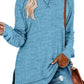 Women's Fall Side slit Long Sleeve Shirts Tunic Tops (Buy 2 Free Shipping)