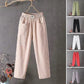 👖Last Day 50% OFF!!⏳Women's Elastic Waist Cotton Linen Loose Fit Pants