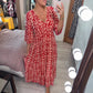 🔥2025 Summer Sale 49% OFF🔥Bohemian casual print V-neck waist wrap long dress