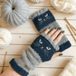 🔥Winter Hot Sale 50% off😻Cat Knitted Embroidery Fingerless Gloves - Cosy, Stylish, Casual Winter Wear
