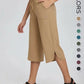 👖 Women's High Waisted Wide Leg Yoga Capris with Pockets –   Loose Comfy for Hiking, Gym, Travel & Outdoor Workout ☀️