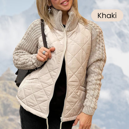 🔥49% OFF 🔥2025 New Women's Knit Patchwork Puffy Jacket