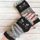 🔥Winter Hot Sale 50% off😻Cat Knitted Embroidery Fingerless Gloves - Cosy, Stylish, Casual Winter Wear