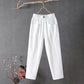 👖Last Day 50% OFF!!⏳Women's Elastic Waist Cotton Linen Loose Fit Pants