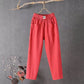 👖Last Day 50% OFF!!⏳Women's Elastic Waist Cotton Linen Loose Fit Pants