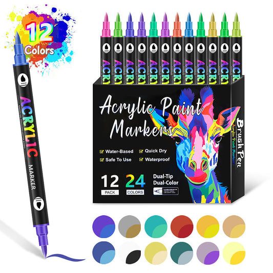 💥Children's Day gift⏳ Limited time 50% OFF🌈Dual Tip Acrylic Paint Pen Marker