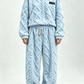 ☀️Hot Sale-50% OFF🍂 3D Embossed Texture Geometric Plush Loungewear Set