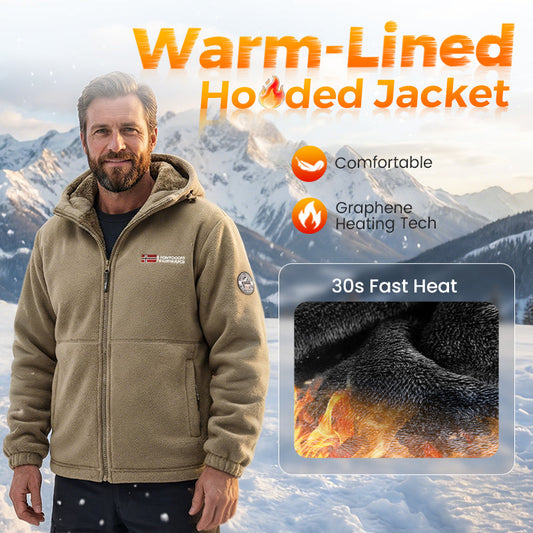 🔥 50%OFF🔥2026 Upgraded Unisex Hooded Casual Graphene Heated Insulated Jacket (with Internal Pockets)