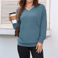 Women's Hatless V-Neck Hoodie with Pockets