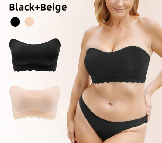 2024 Plus size Sexy Strapless Invisible Push Up Bra