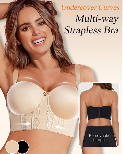 ⏰Limited Time Sale-50% OFF🔥Women’s Low Back Strapless Bra With Detachable Shoulder Strap