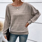 ⏳Time-limited Special 50% off⏰Solid Round-Neck Striped Top with Long Sleeves