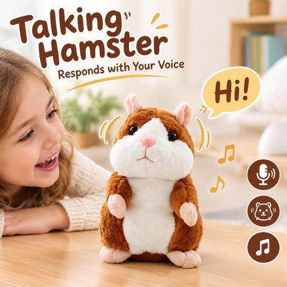 🎁Hot Sale-70% OFF🐹Talking Hamster Plush – repeats whatever you say, auto head-shaking, hilarious fun for kids & adults.🎁