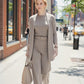 💞Hot Sale💞Elegant 3-piece Set Including Long Cardigan, Top and Pants