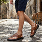 📢Last Day Promotion 70% Off!⏰Men's Breathable Soft Leather Outdoor Sandals With Latex footpads