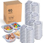 💥BUY 5 GET 5 FREE💥🥐Double Compartment Snack Containers With Lids