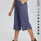 👖 Women's High Waisted Wide Leg Yoga Capris with Pockets –   Loose Comfy for Hiking, Gym, Travel & Outdoor Workout ☀️