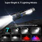 BIG SALE💥Outdoor lighting white laser flashlight with cob warning side work light