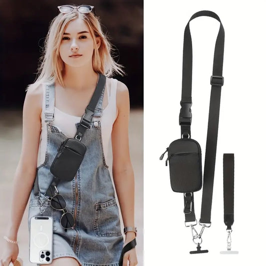 🔥Last Day 50% OFF💥🔒 AH SecureCharge Crossbody | Anti-Snatch Lanyard + Mini Vault