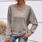 ⏳Time-limited Special 50% off⏰Solid Round-Neck Striped Top with Long Sleeves