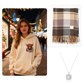 🐮Winter Hot Sale 50% OFF!!🎁Cute Highland Cow Cozy Fleece-Lined Hooded Sweatshirt