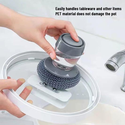 ⏰Last Day 50% OFF🔥✨Soap Dispensing Palm Kitchen Brush | Mess-Free Cleaning!