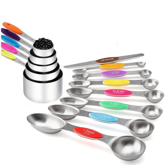 🔥LAST DAY 49% OFF - Stainless Steel Magnetic Measuring Spoons Set