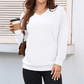 Women's Hatless V-Neck Hoodie with Pockets