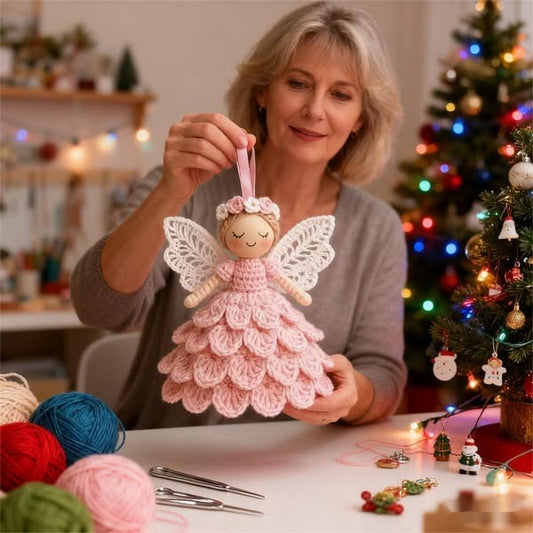 🔥Last Day Sale 50% OFF🎁Crochet Your Own Angel – Complete Craft Kit