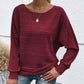 ⏳Time-limited Special 50% off⏰Solid Round-Neck Striped Top with Long Sleeves