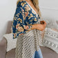 🌸Spring Sale 49% OFF🌸Women's Floral Kimono Ruffle Sleeve Tie Cardigans Flowy Boho Loose Cover Ups