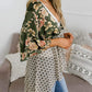 🌸Spring Sale 49% OFF🌸Women's Floral Kimono Ruffle Sleeve Tie Cardigans Flowy Boho Loose Cover Ups