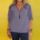 🔥Summer Hot Sale-49% Off🩷Women's Chiffon Zip-up Neck Casual Top