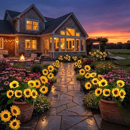 ❤️Hot Sale 60% OFF🌻2026 UPGRADED Solar Sunflowers – Hyper-Realistic Petals, Stunning Shadow Projections & Dusk-to-Dawn Garden Magic 🌻
