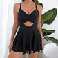 💥Last Day Special Sale 60% OFF🩱Women's Cutout One Piece Skirt Swimsuit
